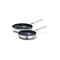 OXO Tri-Ply Stainless Non-Stick Mira Series 2-Piece Fry Pan Set, 8-Inch And 10-Inch