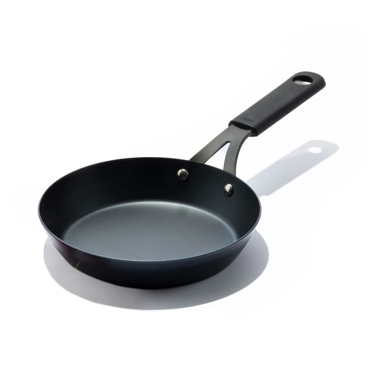 OXO Obsidian Carbon Steel 8" Frypan With Silicone Sleeve 1 OXO Obsidian Carbon Steel 8" Frypan With Silicone Sleeve