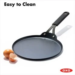 OXO Obsidian Carbon Steel 10" Crepe Pan With Silicone Sleeve -Cutlery Shop cc005102 001 8