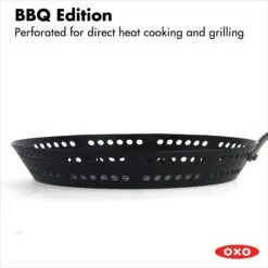 OXO Obsidian Carbon Steel 12" BBQ Frypan With Silicone Sleeve -Cutlery Shop cc005104 001 5