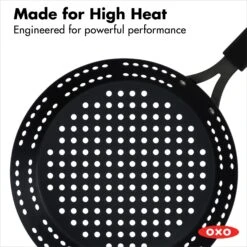 OXO Obsidian Carbon Steel 12" BBQ Frypan With Silicone Sleeve -Cutlery Shop cc005104 001 6