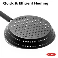 OXO Obsidian Carbon Steel 12" BBQ Frypan With Silicone Sleeve -Cutlery Shop cc005104 001 7