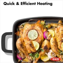 OXO Obsidian Carbon Steel Roaster With Rack -Cutlery Shop cc005106 001 7