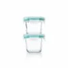 4 Piece Smart Seal Glass Mini Square Container Set