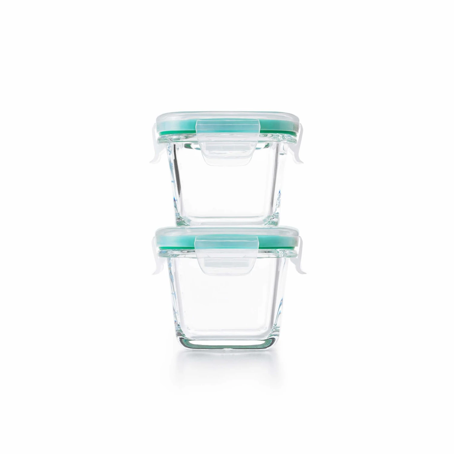 4 Piece Smart Seal Glass Mini Square Container Set 1 4 Piece Smart Seal Glass Mini Square Container Set