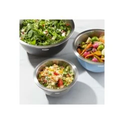 3-Piece Stainless Steel Mixing Bowl Set - Blue/Gray -Cutlery Shop gg 11289200 9 1