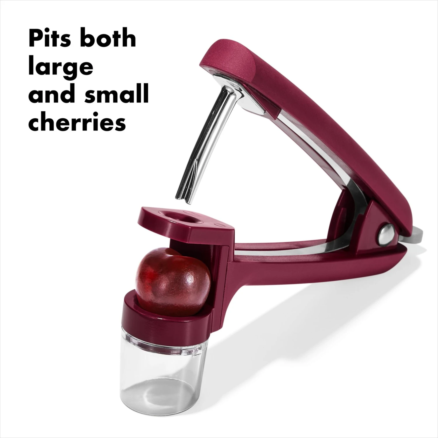 OXO Good Grips Cherry & Olive Pitter - Beet 3 OXO Good Grips Cherry & Olive Pitter - Beet - Image 3