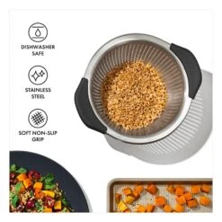 Stainless Steel 3 Qt./ 2.8L Colander -Cutlery Shop gg 11330800 stainlesssteelcolander3qt apdp 04
