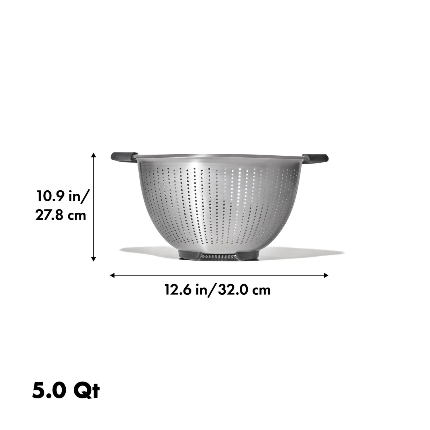 Stainless Steel 5 Qt./ 4.7 L Colander 2 Stainless Steel 5 Qt./ 4.7 L Colander - Image 2