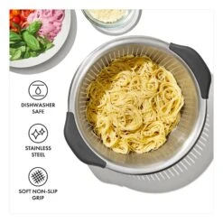 Stainless Steel 5 Qt./ 4.7 L Colander 11 Stainless Steel 5 Qt./ 4.7 L Colander -Cutlery Shop gg 11330900 stainless steel colander 5qt apdp 04