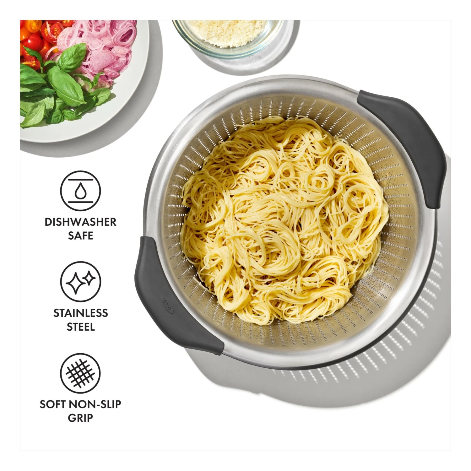 Stainless Steel 5 Qt./ 4.7 L Colander 6 Stainless Steel 5 Qt./ 4.7 L Colander - Image 6