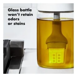 Glass Oil Bottle And Silicone Brush Set 9 Glass Oil Bottle And Silicone Brush Set -Cutlery Shop gg 11380400 glassoilbottleandbrush apdp 03