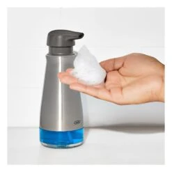 Stainless Steel Foaming Soap Dispenser 18 Stainless Steel Foaming Soap Dispenser -Cutlery Shop gg 13331100 ss foaming soap dispenser pdp 01