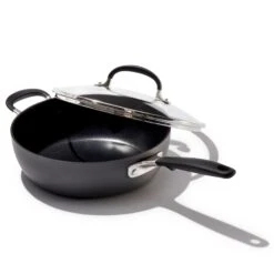 Non-Stick 3-Quart Chef's Pan With Lid And Helper Handles