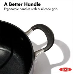 Non-Stick 3-Quart Chef's Pan With Lid And Helper Handles -Cutlery Shop oxo 10incvdchef product handle 1