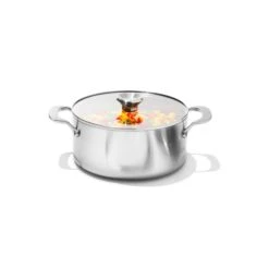 OXO Tri-Ply Stainless Non-Stick Mira Series 5.2 Qt Casserole With Lid -Cutlery Shop oxo mss ph00882 5qt casserole 1573 1
