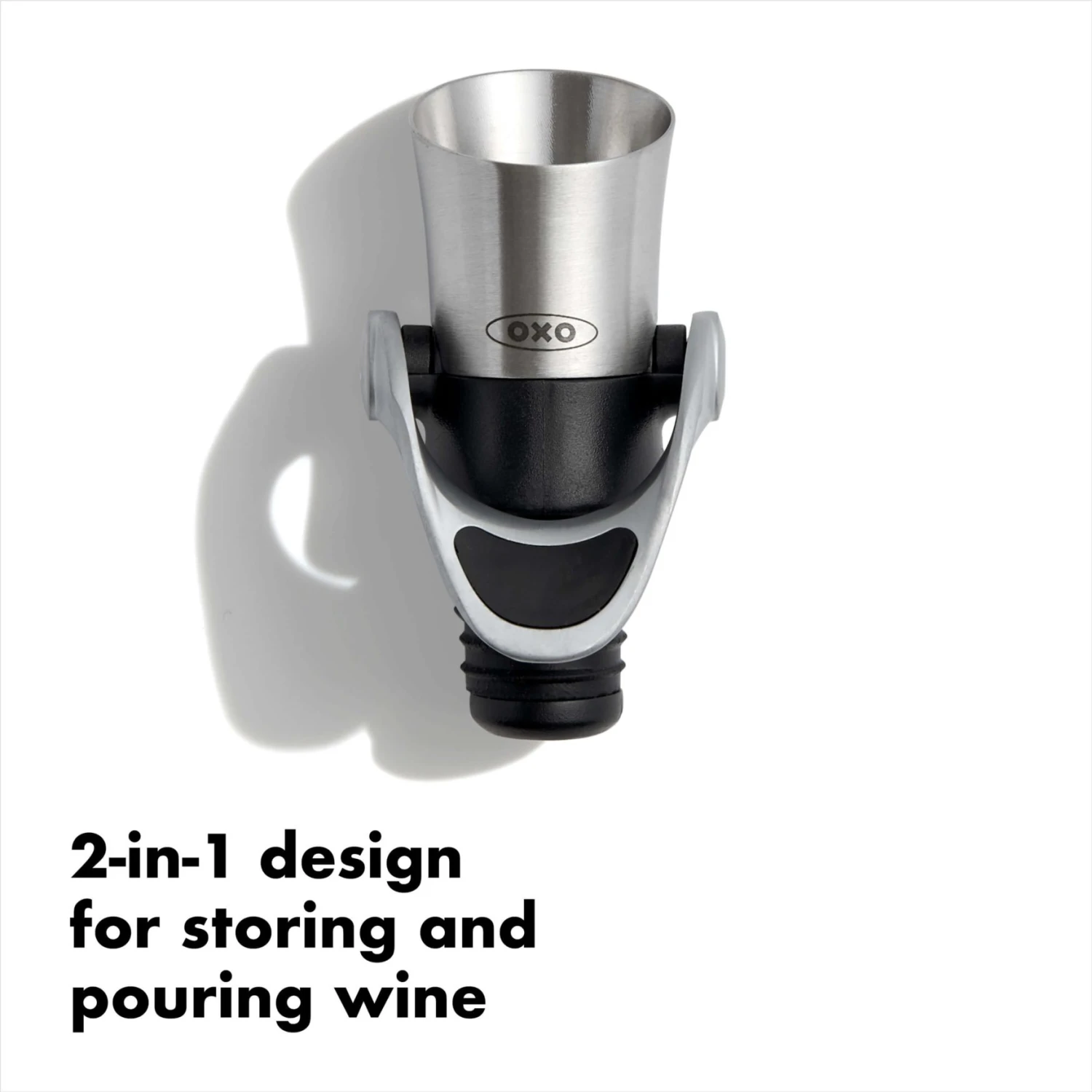 Steel Wine Stopper & Pourer 3 Steel Wine Stopper & Pourer - Image 3