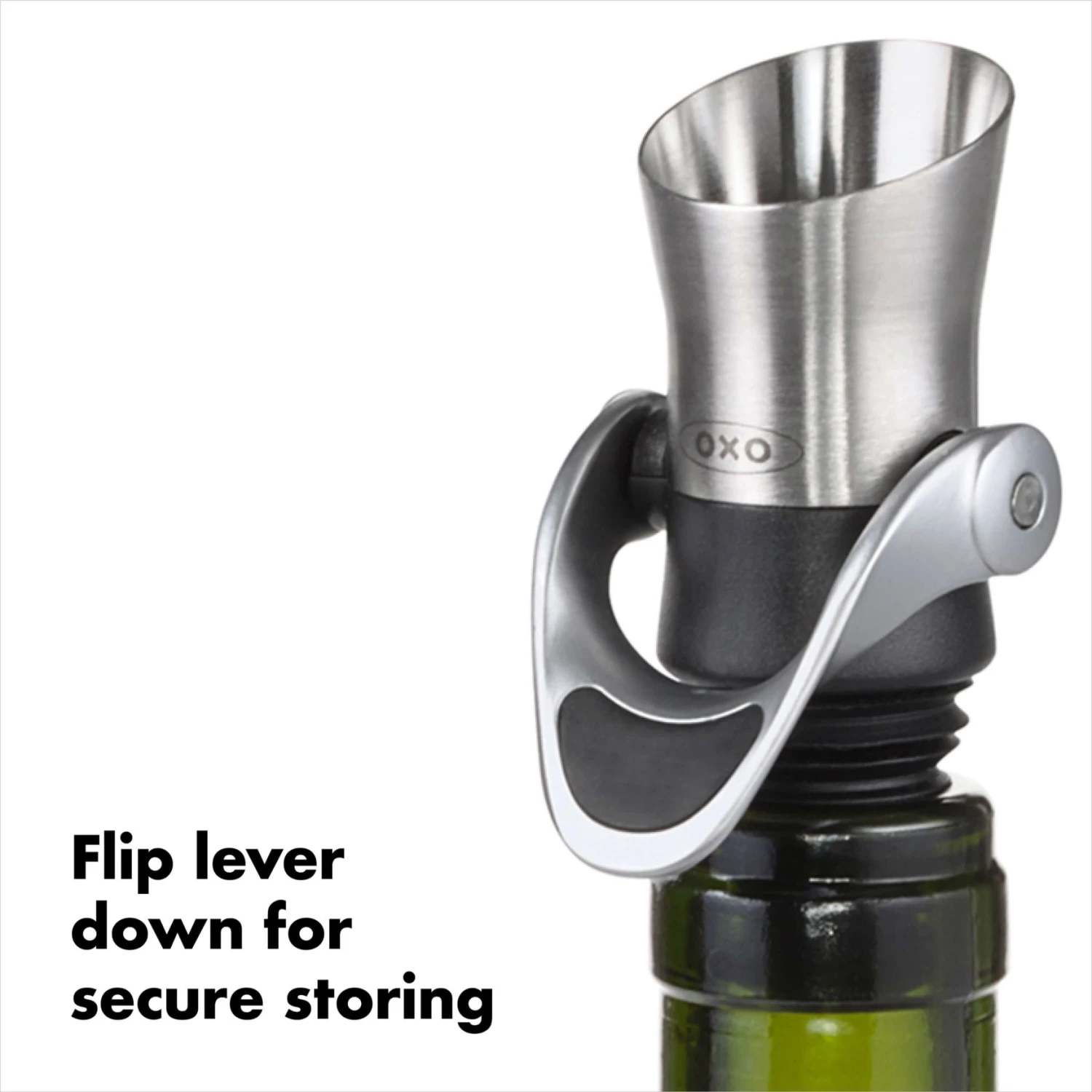 Steel Wine Stopper & Pourer 6 Steel Wine Stopper & Pourer - Image 6