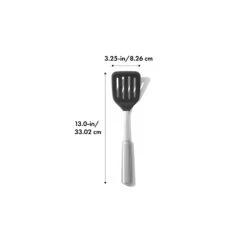 OXO Steel Silicone Flexible Turner -Cutlery Shop stl 3120800 8dim